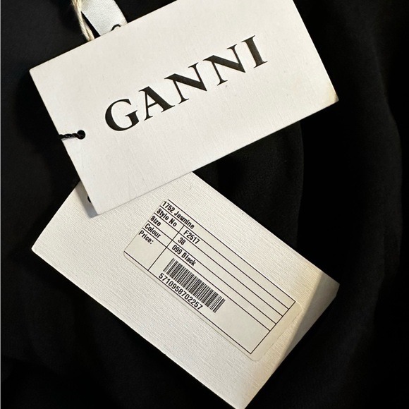 Ganni Black Textured Mini Dress - Picture 14 of 15